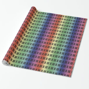 Regenbogen-Klavier-Schlüssel-Muster Geschenkpapier