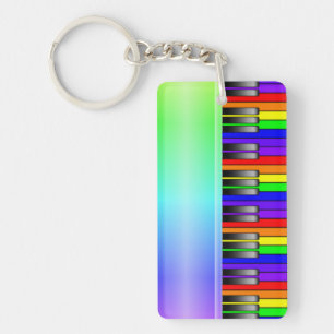 Regenbogen-Klavier-Tastatur Schlüsselanhänger