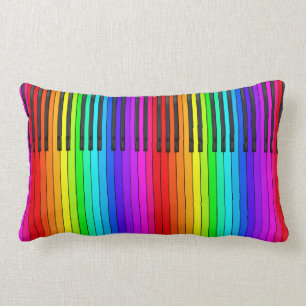 Regenbogen-Klavier-Tastaturlumbar-Kissen Lendenkissen