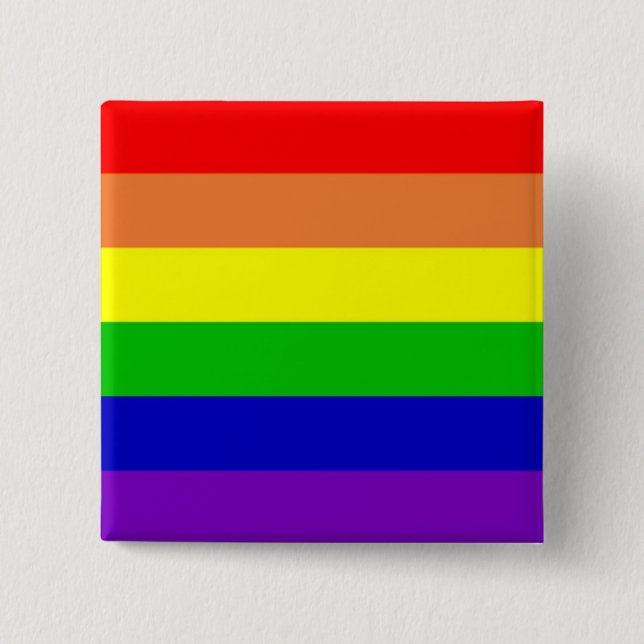 Regenbogen-Knopf Button (Vorderseite)
