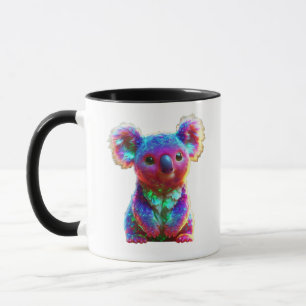 Regenbogen-Koala-Fantasy-Kunst Tasse