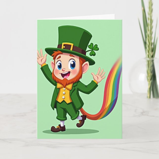 Regenbogen-Kobold-Freudenkarten Karte (Vorderseite)
