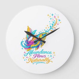 Regenbogen-Koi-Harmonie-Dekorative Wanduhr