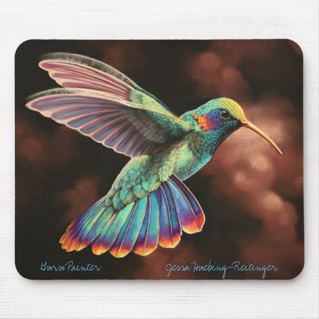Regenbogen-Kolibri Mousepad (Vorne)