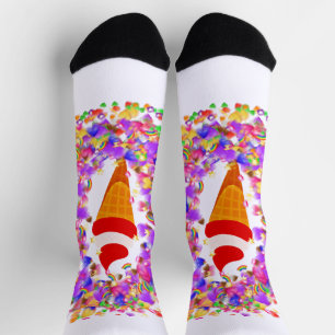 Regenbogen-Konfetti-Swirleis Socken
