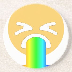Regenbogen-Kotz-Emoji Getränkeuntersetzer