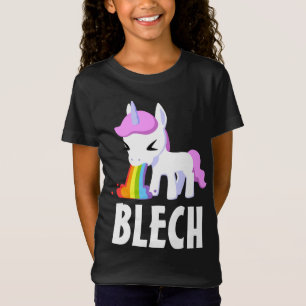 REGENBOGEN-KOTZ-UNICORN-SPAßIGE Kinder-Dunkel-T-Sh T-Shirt
