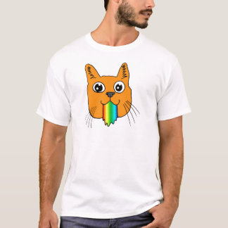 Regenbogen kotzen den Hand-gezeichneten T-Shirt