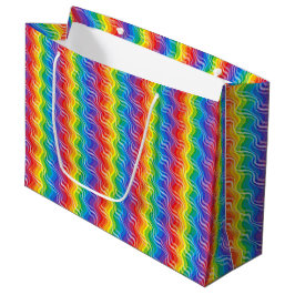 Regenbogen-Kräuselungen Große Geschenktüte