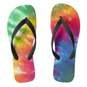 Regenbogen-Krawatte Flip Flops
