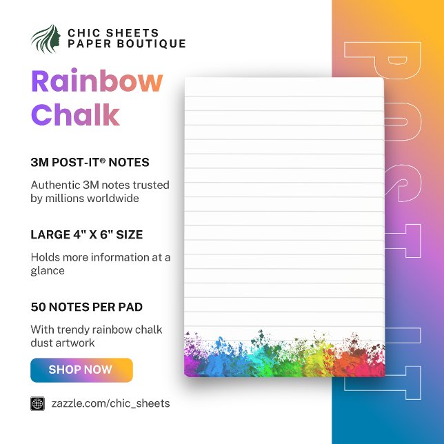 Regenbogen-Kreide-Staub 3M Post-it® Notizen (Von Creator hochgeladen)
