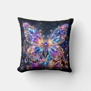 Regenbogen Kristall Schmetterling Farbiger Glanz Kissen