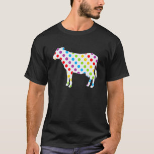 Regenbogen-Kuh-Punkte, Farbiger Kuh-Druck für Kuhl T-Shirt