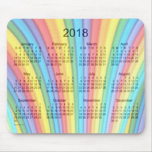 Regenbogen-Kunst-Kalender 2018 durch Janz Mousepad