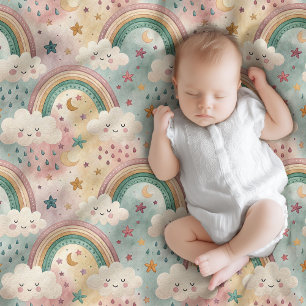 Regenbogen Kuscheldecke Geschenk für Babys Komfort Fleecedecke