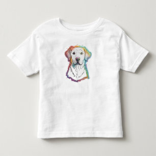 Regenbogen-Labrador-Kleinkind-T-Shirt Kleinkind T-shirt