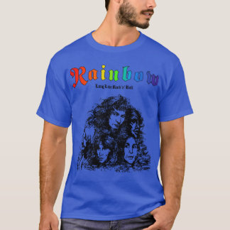Regenbogen lang lebe Rock Roll Retro lustig T-Shirt