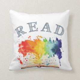 Regenbogen las Buch-Winkel-Wurfs-Kissen Kissen