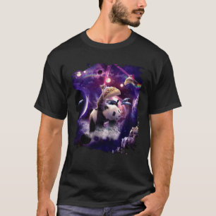 Regenbogen-Laser-Raum-Katze Auf Panda, der Taco is T-Shirt
