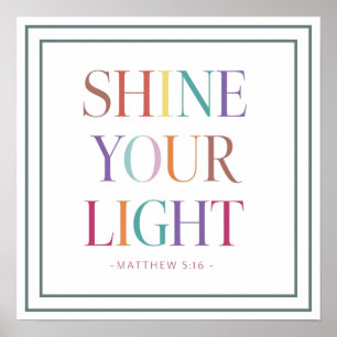 Regenbogen Lass dein Licht leuchten Fetter Matthew Poster