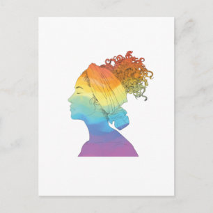Regenbogen Leben, Frau, Freiheit Postkarte