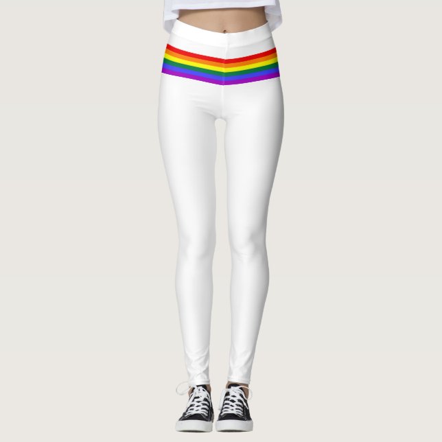 Regenbogen-Leggings mit Stolzflagge Leggings (Vorderseite)