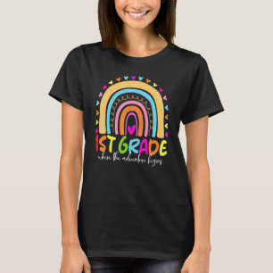 Regenbogen-Lehrerteam der 1. Klasse First Grade Sq T-Shirt
