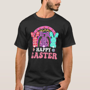 Regenbogen Leopard Hase Kaninchen Palmsonntag Fröh T-Shirt
