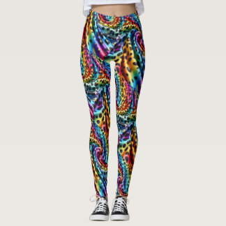 Regenbogen-Leoparden-Druck-Leggings | Psychedelisc Leggings