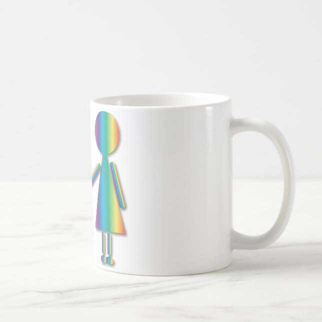 Regenbogen-Lesben-Liebe Kaffeetasse (Rechts)