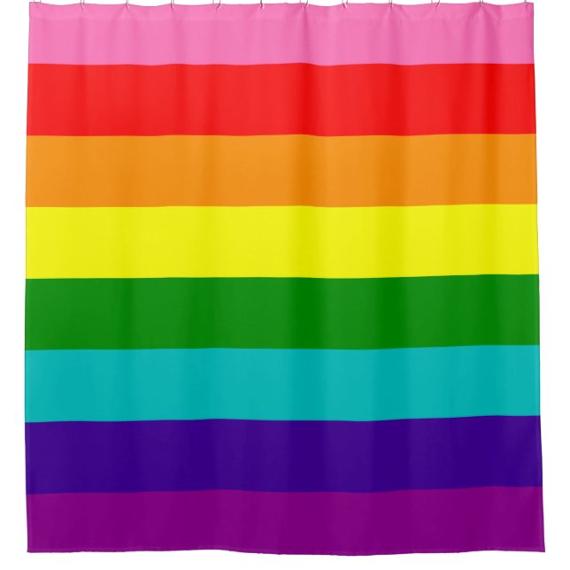 Regenbogen LGBT Gay Flag Duschvorhang (Vorderseite)