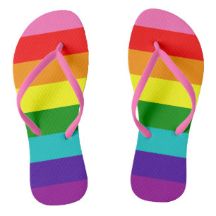Regenbogen LGBT Schwulenflagge Erwachsene Flip Flo Flip Flops