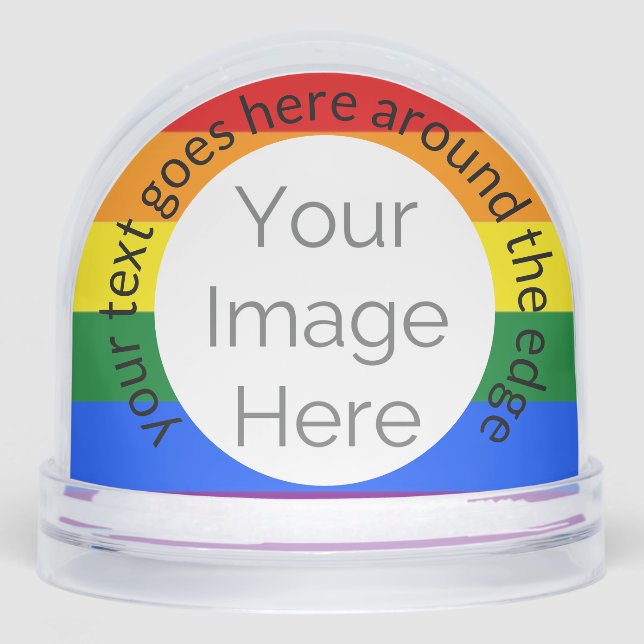 Regenbogen lgbtq Custom Foto Snow Globe Geschenk Schneekugeln (Vorderseite)
