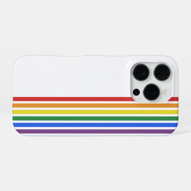 Regenbogen-LGBTQ-Flagge iPhone Hülle (Rückseite (Horizontal))