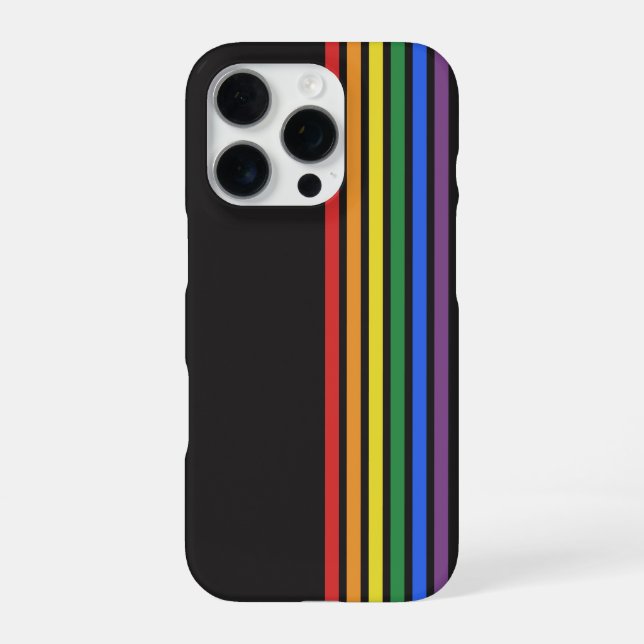 Regenbogen-LGBTQ-Flagge iPhone Hülle (Rückseite)