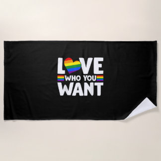 Regenbogen LGBTQ Liebe Wen Du Willst Gay Pride LGB Strandtuch
