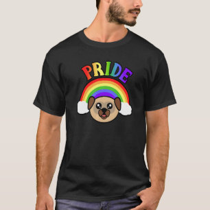 Regenbogen LGBTQ Mops Süß Regenbogen Stolz Mops T-Shirt