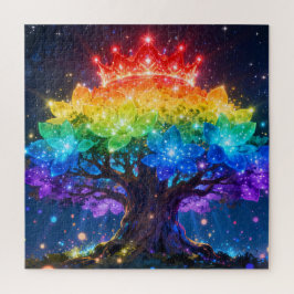 Regenbogen-Lichtbaum-Puzzle Puzzle