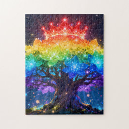 Regenbogen-Lichtbaum-Puzzle Puzzle