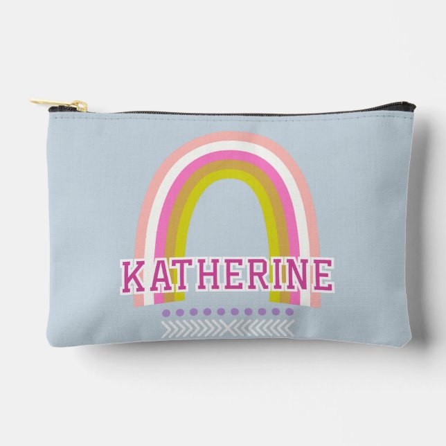 Regenbogen Lichtblau Zubehörtasche (Vorderseite)