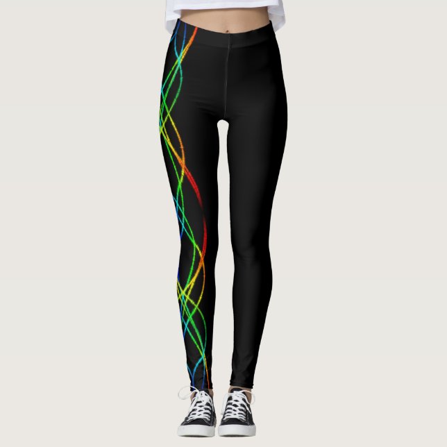 Regenbogen-Lichter Leggings (Vorderseite)