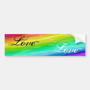 Regenbogen-Liebe Autoaufkleber