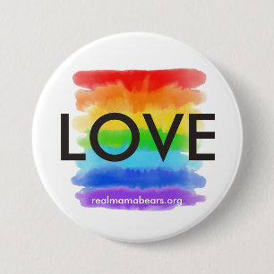 Regenbogen-Liebe Button