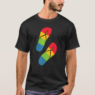Regenbogen-Liebe Dreh-Flop Sandalen T-Shirt