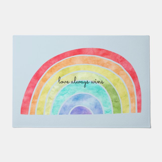 Regenbogen-Liebe Fußmatte (Vorderseite)