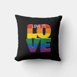 Regenbogen-Liebe Kissen