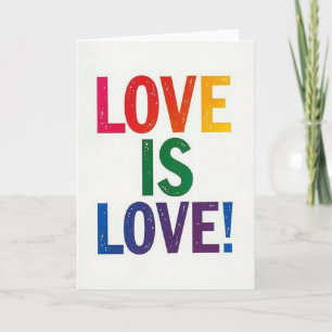 Regenbogen-Liebe-Klassik-Karte Karte