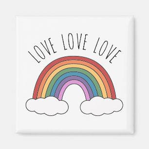 Regenbogen Liebe Liebe Liebe Magnet