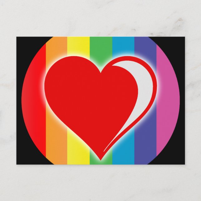 Regenbogen-Liebe. Postkarte (Vorderseite)