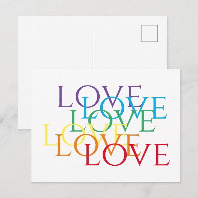 REGENBOGEN LIEBE Postkarte (Vorne/Hinten)